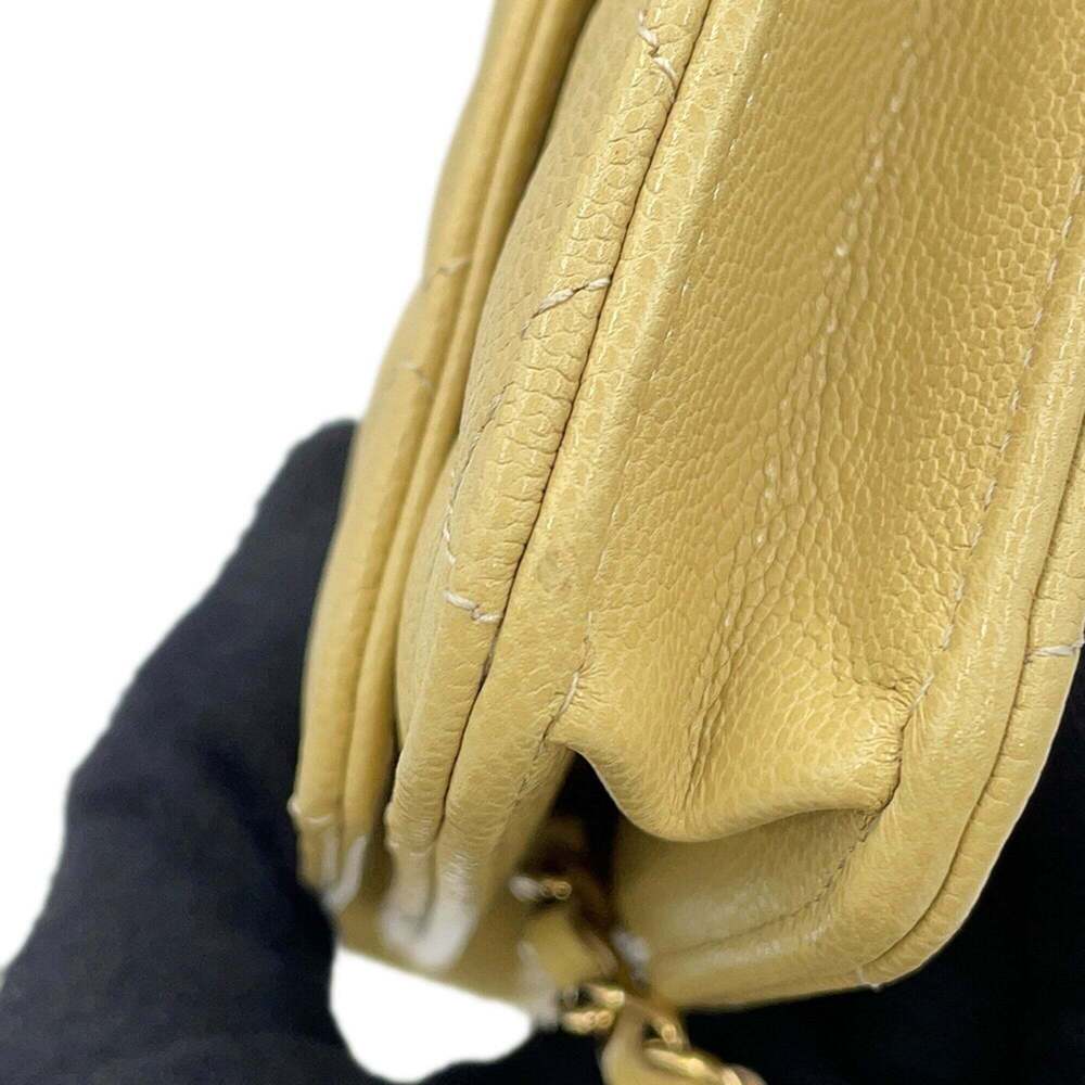 CHANEL Authentic Cream Caviar Leather Logo Wallet - Picture 7 of 16